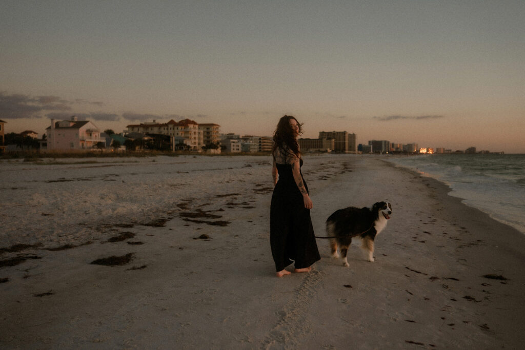 Darker colors being worn on a Florida beach