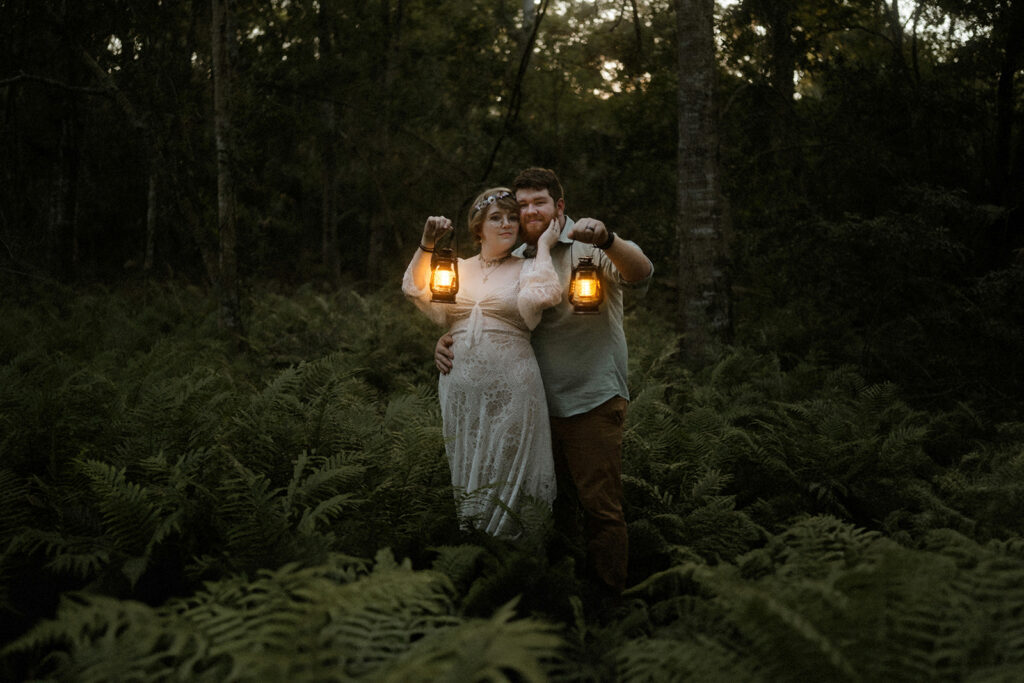 Light colors being worn in a Florida Forest